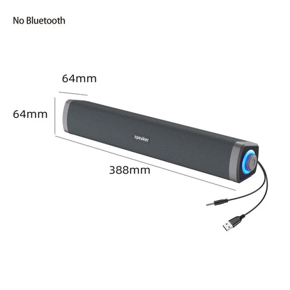 4D Computer Wired Loudspeaker Bluetooth Bar Stereo Sound Subwoofer Surround Soundbar Speaker For Macbook Laptop Notebook PC game