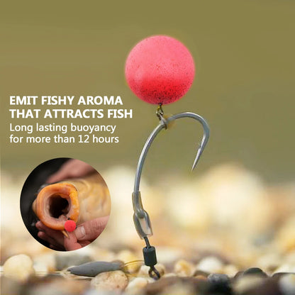 80pcs 12mm Fishy Flavor Pop-Up Carp Bait Balls | Made with Plant & Animal Proteins | Perfect for Large Carp & Catfish Fishing