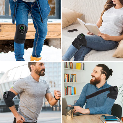 3 In 1 Electric Heating Shoulder Massage Pad, 3-speed Adjustable Heated Back Shoulder Brace, Shoulder & Neck Knee Massage Belt