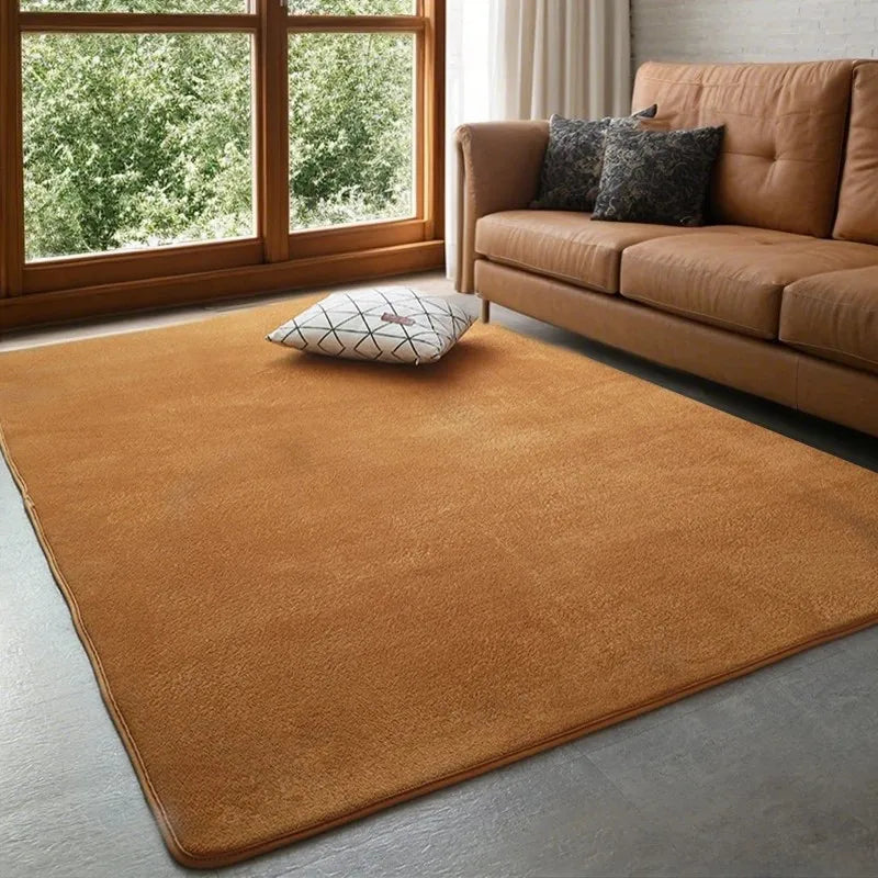 VIKAMA Modern Coral Velvet Carpet Soft Non-Slip Living Room Bedroom Carpet Large Area Children's Play Floor Mat For Home Decor