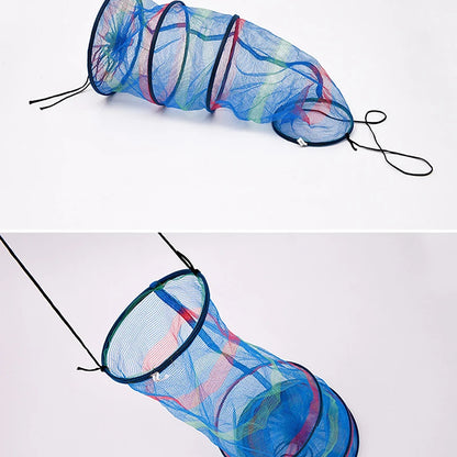 Portable Fishing Net 3 Layer Round Folding Mesh Trap Fish Basket Collapsible Fishing Net Cage Fish Baskets For Live Fish