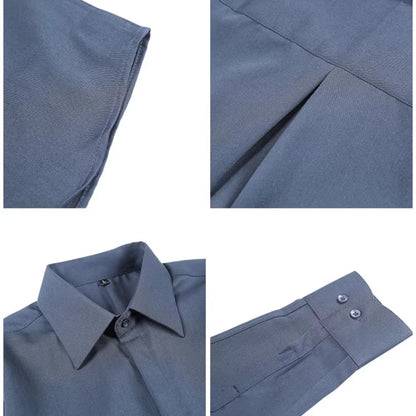 Men's White Long-Sleeve Dress Shirt - Slim  Comfortable Fabric. Ideal for Formal Events & Everyday Wear. Classic & Modern Design