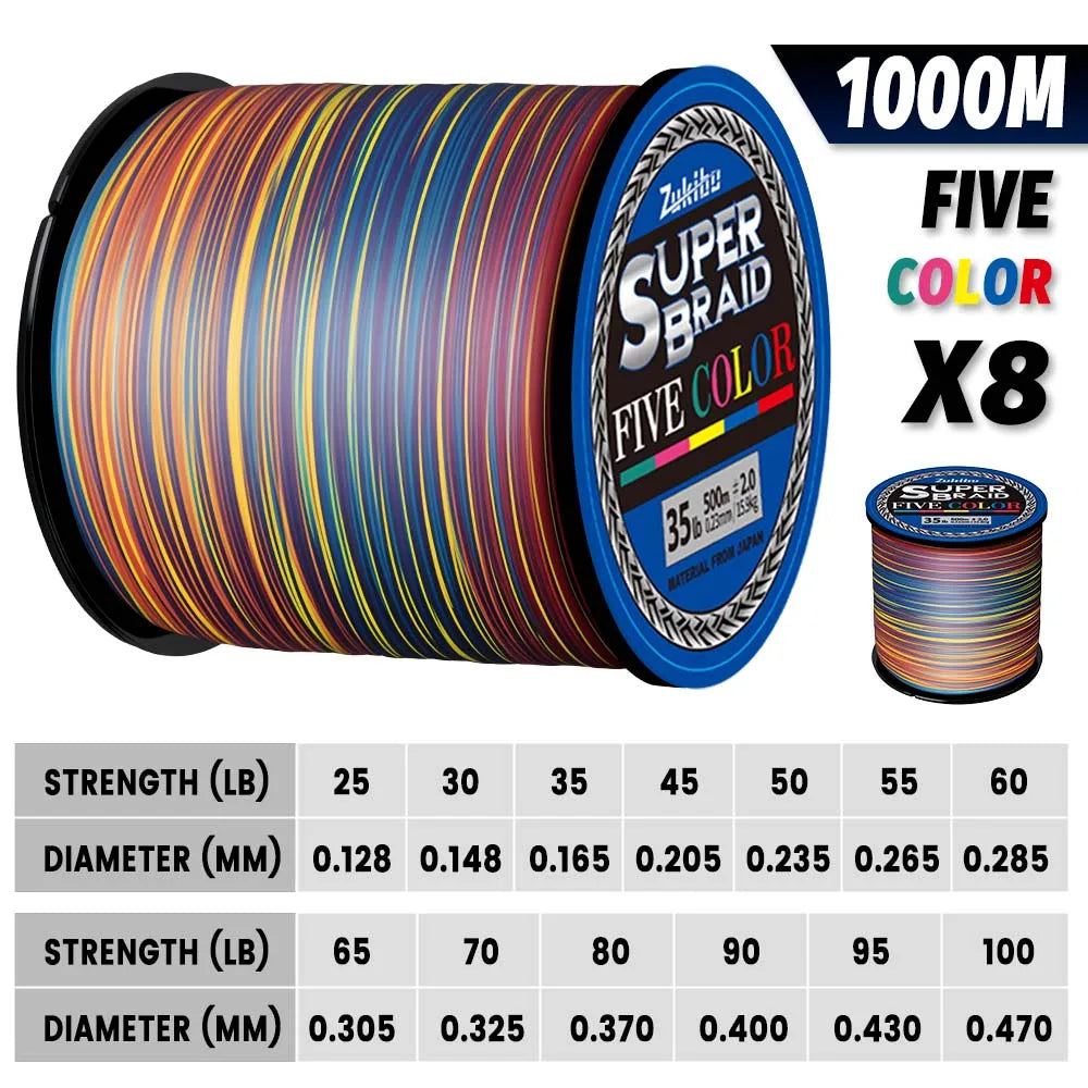 Upgrade 8 Strand Braided PE Fishing Line 100% Japan Material 16-85LB 300M 1000M Smooth Multifilament Line Saltwater Carp Bass