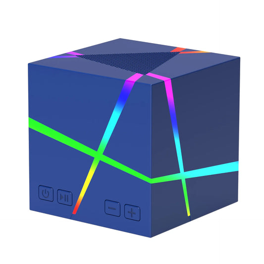 EBS-016 Mini Cube Speaker Portable Bluetooth 5.3 Illuminated Color Display Outdoor Bookshelf Decoration Small Creative Gift