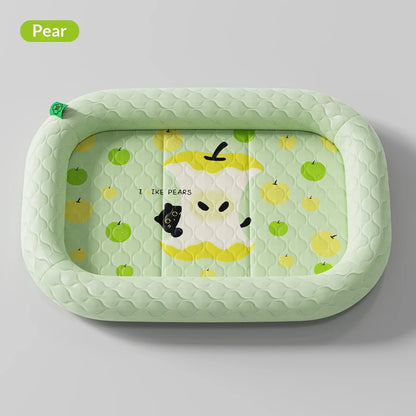 Pet Ice Mat Summer Cooling Dog Cat Mat Ice Silk Fabric Breathable Anti Slip Self Cooling Nest for Small Large Dogs Cats