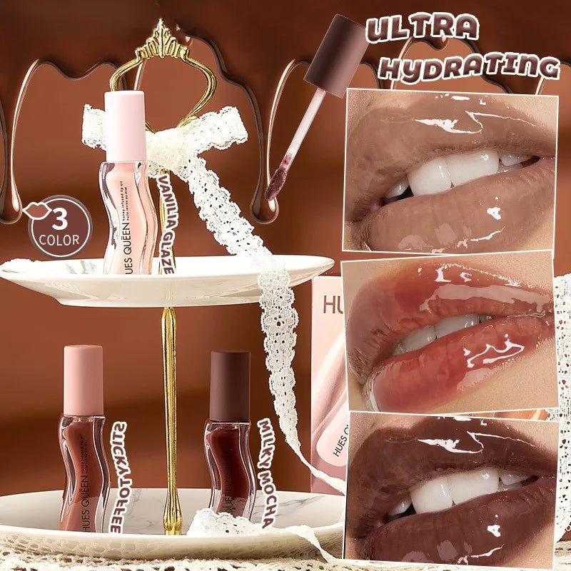 Moisturizing Lip Gloss Set 3 Colors Hydrating Lip Tint for Western Makeup