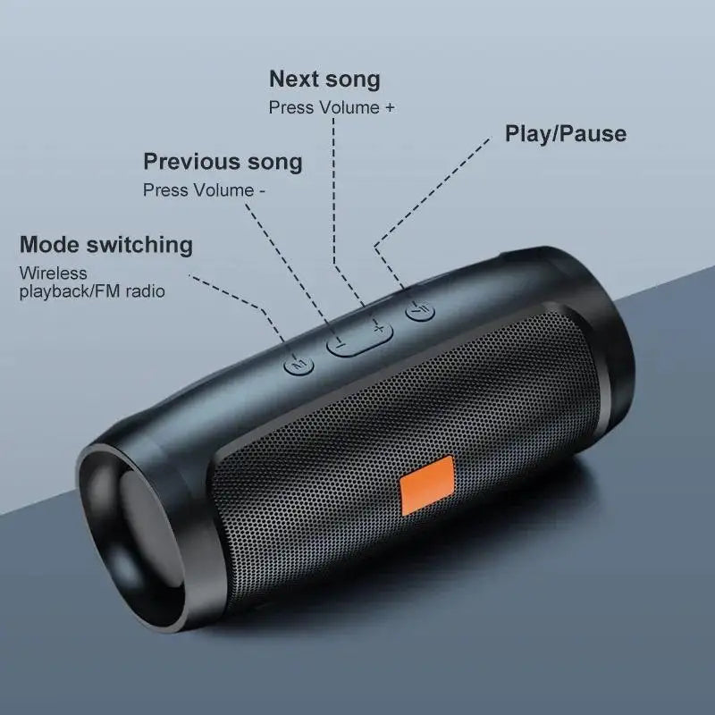 Portable Bluetooth Speaker Column Stereo HiFi Heavy Bass Wireless Soundbar Subwoof Loudspeaker