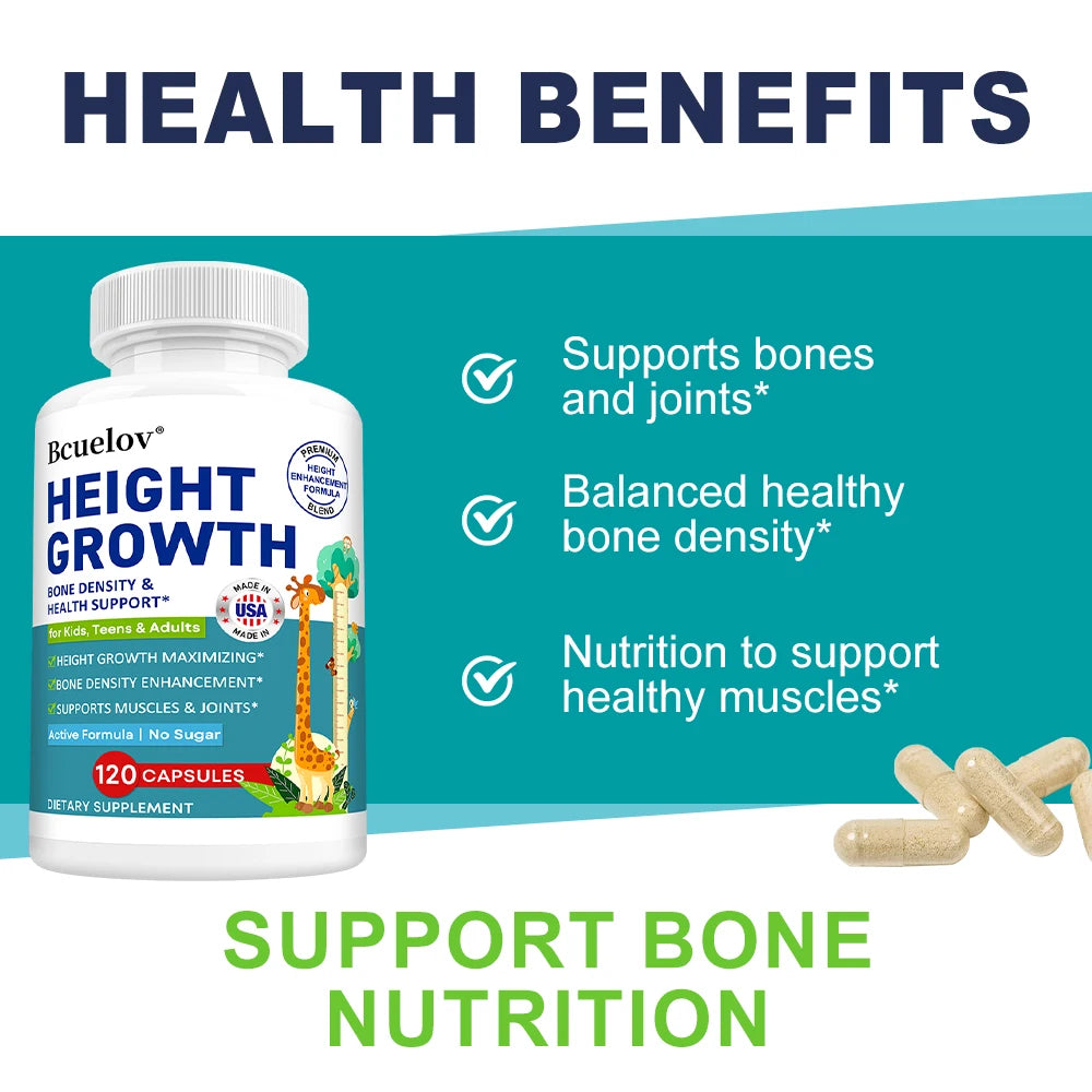 Bone Growth & Physical Development Capsules, Support Bone Development & Calcium Absorption, Improve Skeletal Condition