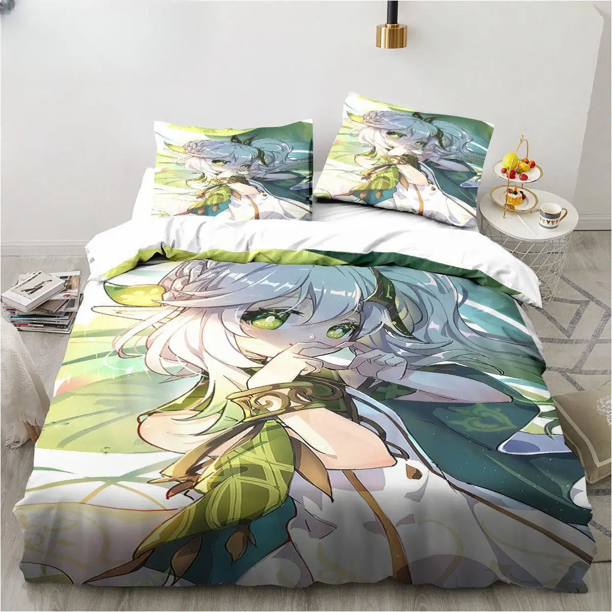 New Genshin Impact Nahida Kawaii Cute Cartoon Nahida King Twin Double Child Bedding Set Microfiber Or Polyester Duvet Cover Set