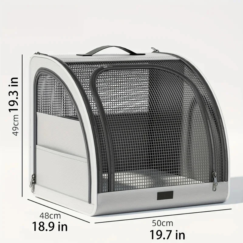 Foldable Pet Booster Seat Car Crate for Dog Portable Travel Cat Bed Carrier Bag with Mesh Window Pet Cushion for Car/Vet/Trip
