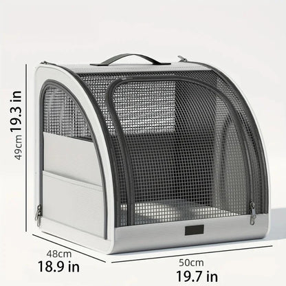Foldable Pet Booster Seat Car Crate for Dog Portable Travel Cat Bed Carrier Bag with Mesh Window Pet Cushion for Car/Vet/Trip