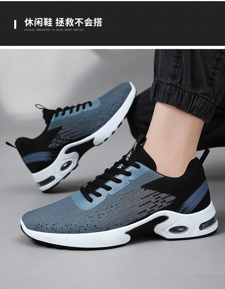 Men's Fashionable Running Shoes Breathable Mesh Air Cushion Support for Gym And Daily Wear