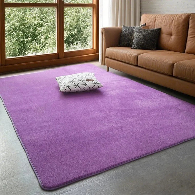VIKAMA Modern Coral Velvet Carpet Soft Non-Slip Living Room Bedroom Carpet Large Area Children's Play Floor Mat For Home Decor