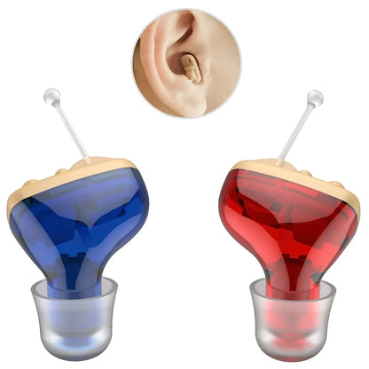 2025 Hearing Aids Wireless Sound Amplifier CIC Mini Invisible Elderly Hearing Aid Headphones Deaf The Listening Device