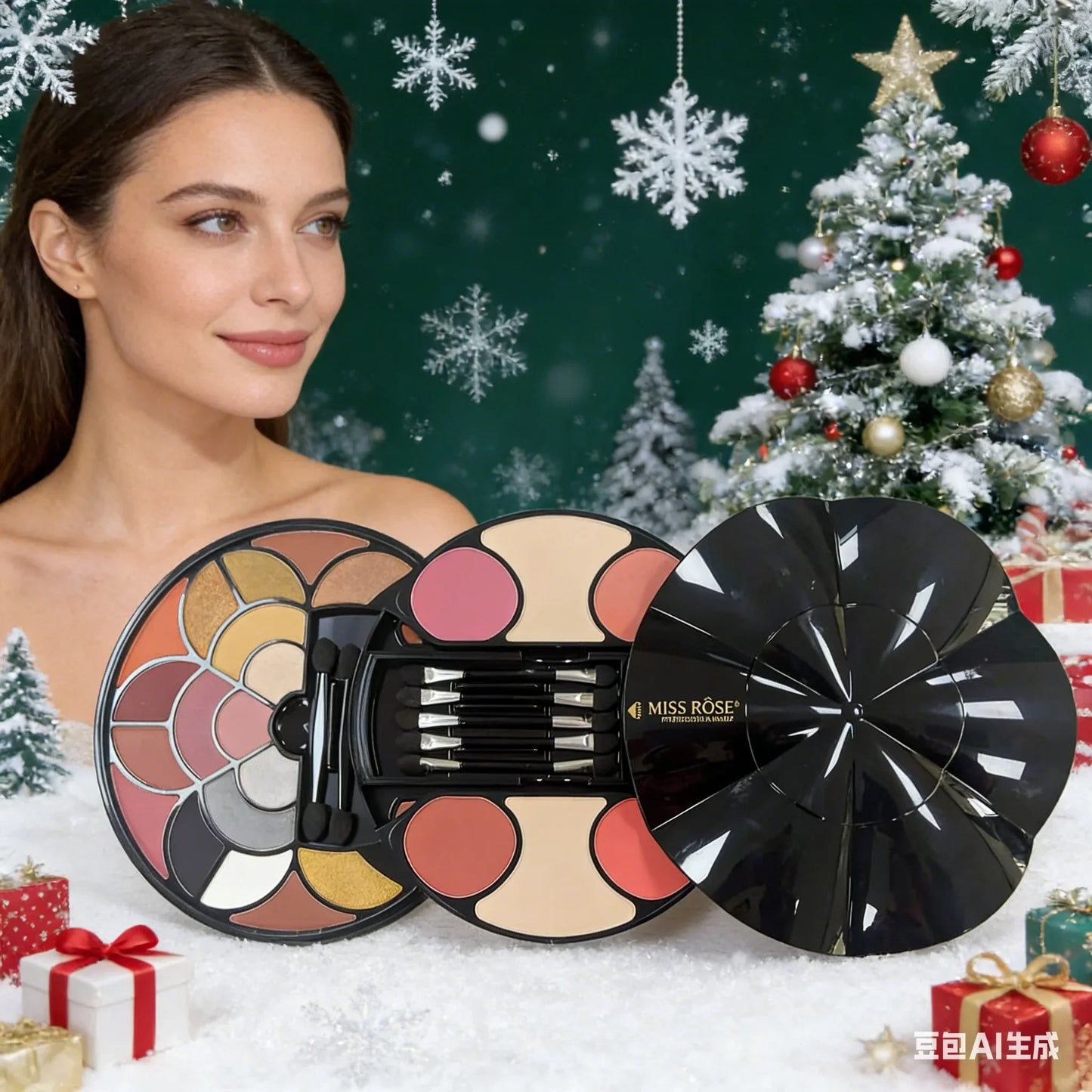 43 Eyeshadows 4 Eyebrow Powders Blush Lipstick 2 Face Powders All-in-One Cosmetic Palette Complete Makeup Kit for Women