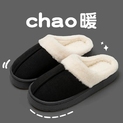 Women Fluffy Slippers for Autumn Winter Indoor EVA Thick Sole Anti-Slip Warm Unisex House Shoes