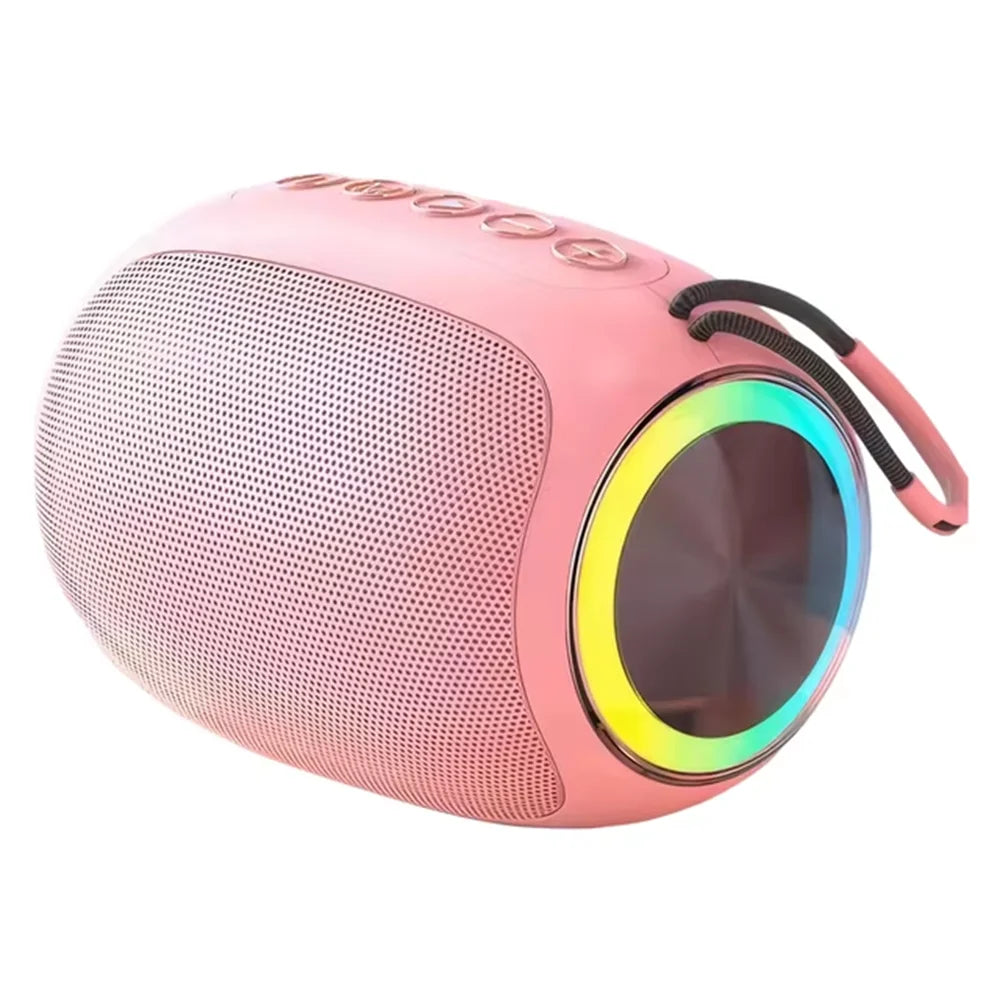 Small Stereo HIFI Bluetooth Speaker with RGB Colorful LED Light Home Desktop Subwoofer TWS Outdoor Portable Party Box Speakers