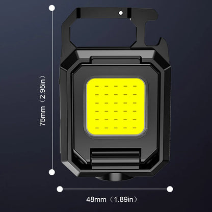 1p XPE Pocket Flashlight 1000LM COB LED Emergency Lamp 800mAh Type-C USB Rechargeable IPX4 Waterproof for Outdoor Camping Hiking