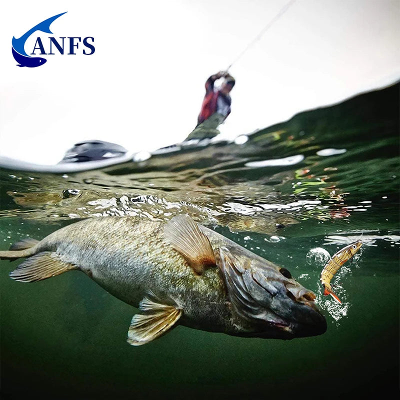 ANFS 5pcs Jointed Bait Fishing Lures Sinking Swimbait - Realistic Design Artificial Baits - Catch More Fish