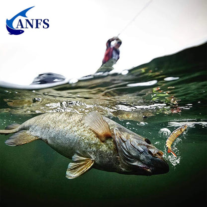 ANFS 5pcs Jointed Bait Fishing Lures Sinking Swimbait - Realistic Design Artificial Baits - Catch More Fish