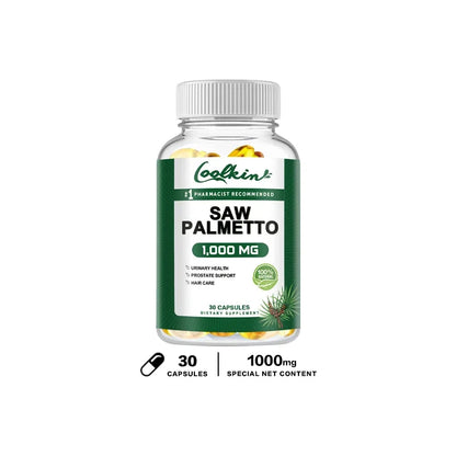 Saw Palmetto Supplement 1000 Mg - Promotes Prostate Health and Prevents Hair Loss