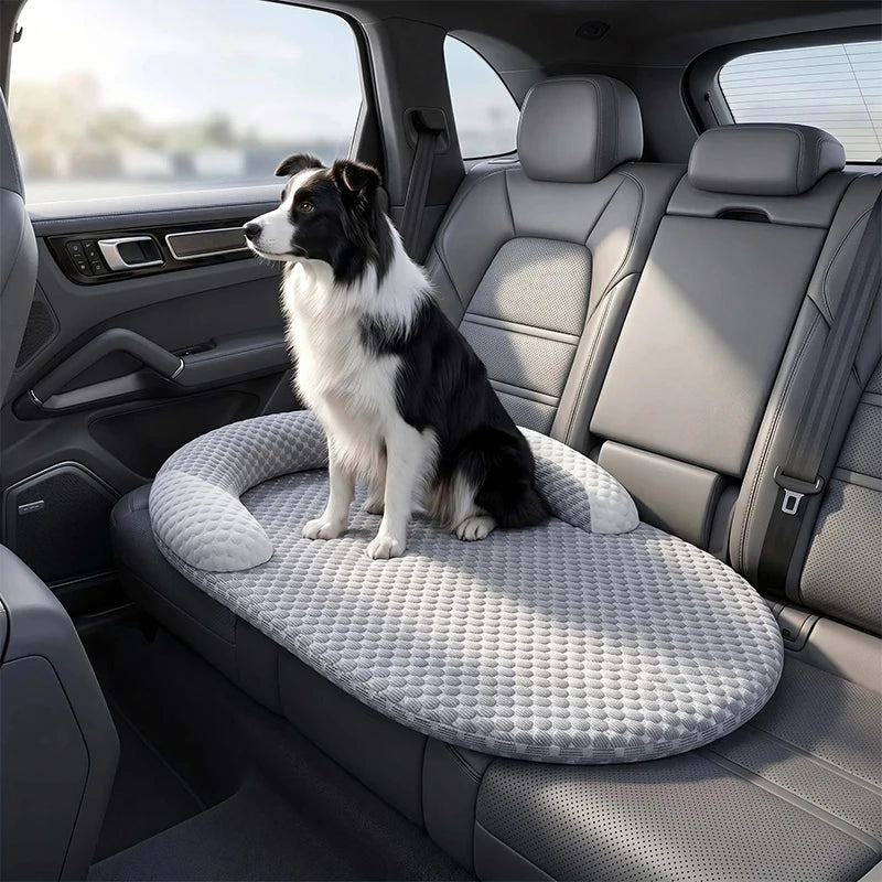 Summer Pet Neck Protection Pet Sleeping Pad Breathable Ice Silk Fabric Removable Washable Cool Relieving Heat Soft Comfortable