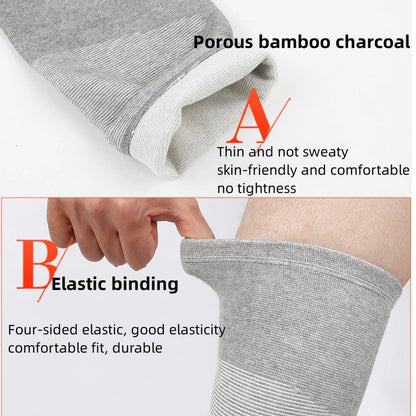 Professional Protection Breathable Bamboo Sports Knee Brace Running Compression Warm  Knee Sleeve Pads,pain Relief From Illness