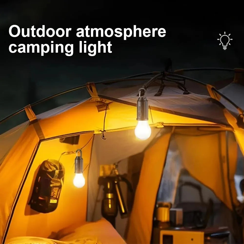 Outdoor USB Rechargeable LED Lamp Bulbs High Brightness Emergency Light Hook Up Camping Fishing Portable Lantern Night Lights