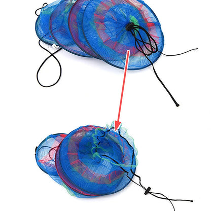 Portable Fishing Net 3 Layer Round Folding Mesh Trap Fish Basket Collapsible Fishing Net Cage Fish Baskets For Live Fish