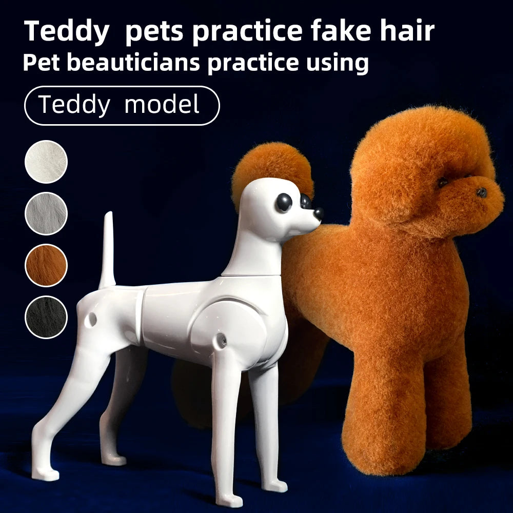 Teddy Pet simulation hair beauty fake beautician practicing dog standard Teddy full body fake head, skeleton model，pet groomer