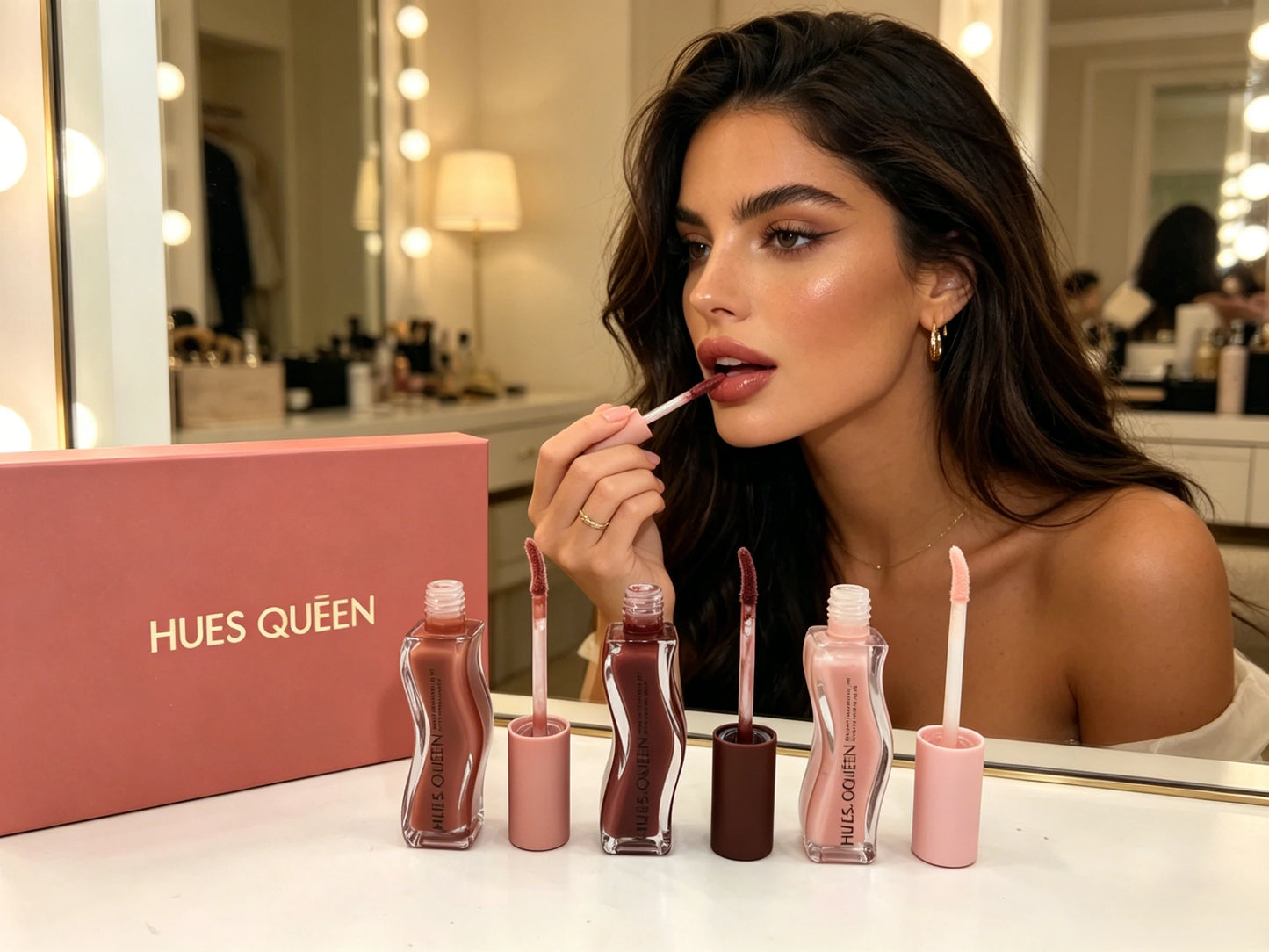 Moisturizing Lip Gloss Set 3 Colors Hydrating Lip Tint for Western Makeup
