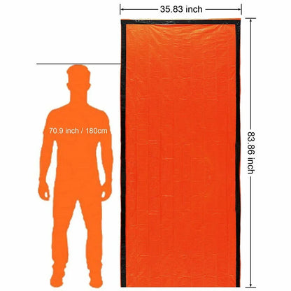 2PCS Emergency Sleeping Bags Thermal Blanket Waterproof Outdoor Survival