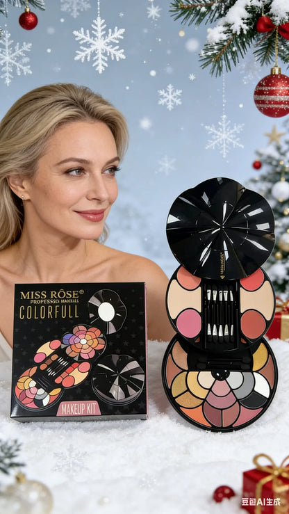 43 Eyeshadows 4 Eyebrow Powders Blush Lipstick 2 Face Powders All-in-One Cosmetic Palette Complete Makeup Kit for Women