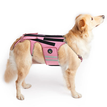 Coodeo Dog Back Brace For Back Pain Post Surgery Recovery Adjustable Support Harness With 8 Plastic Strips For Spine Protection