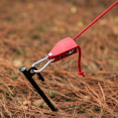 4mm 4m Rope Fastener Reflective Nylon Tent Wind Rope Tensioner with Carabiner Tent Wind Rope Fixed Buckle Adjustable for Camping