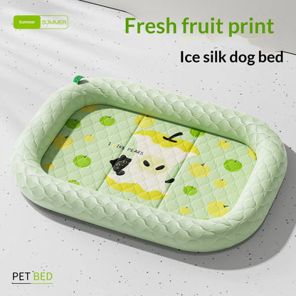 Pet Ice Mat Summer Cooling Dog Cat Mat Ice Silk Fabric Breathable Anti Slip Self Cooling Nest for Small Large Dogs Cats