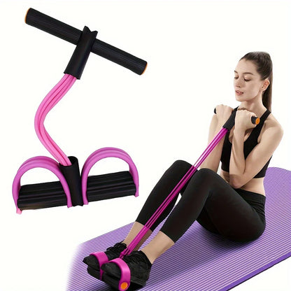 6-Tube Resistance Band, Multi-Functional Elastic Yoga Pull Rope for Arms, Legs, Waist & Abs, Durable Latex Fitness Equipment