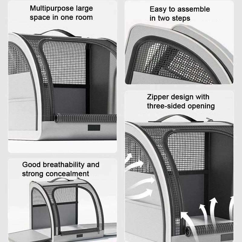 Foldable Pet Booster Seat Car Crate for Dog Portable Travel Cat Bed Carrier Bag with Mesh Window Pet Cushion for Car/Vet/Trip
